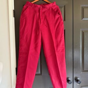 Men's Red Linen Pants 32